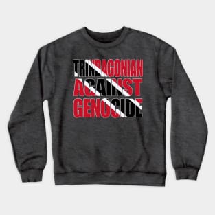 Trinbagonian Against Genocide - Flag Colors - Back Crewneck Sweatshirt